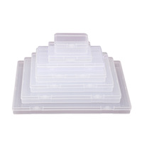 Boîte de rangement transparente en PP avec couvercle à boucle rectangulaire, épaisseur 2 mm, pour dossiers A4 et présentoirs de cartes, idéale pour l'export.