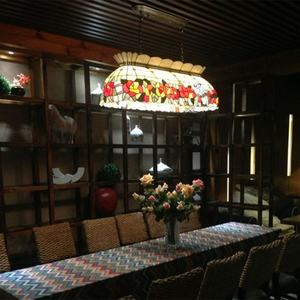 Lámpara de Mesa Tiffany Double Happiness Birds de 28'' con 6 Luces, Altura Ajustable, Lámpara Colgante para Hogar, Bar, Comedor - Product Image 3