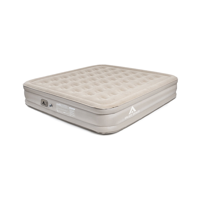 Heightened Plush PVC Sleep Pad with a Integrated Pump King Size Air Bed for There Persons