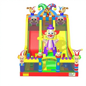 Château gonflable géant en PVC pour enfants, toboggan commercial double piste, château gonflable de cirque pour intérieur/extérieur - Product Image 1