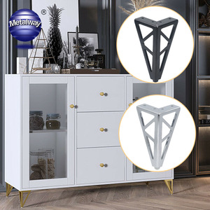 Fabrieksdriehoekige vorktafelondersteuning verchroomd zwaar metaal kast bank hardware meubilair benodigdheden buiten woonkamer - Product Image 3