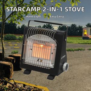 STARCAMP 1700W 2-en-1 Chauffage et cuisinière portables d'extérieur au <span class=keywords><strong>butane</strong></span>/propane en acier pour camping et voyage - Product Image 2