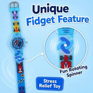 Reloj <span class=keywords><strong>Infantil</strong></span> de Silicona con Diseño de Coche, Moderno y Genial, para Niños Pequeños, 2024 - Product Image 4