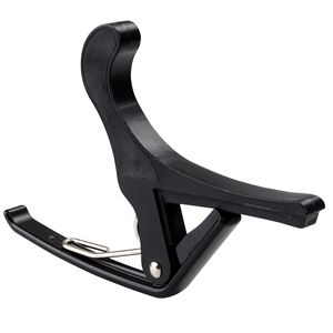 Capo ajustable de aluminio para guitarra, acabado negro, accesorio para instrumentos de cuerda de guitarra acústica - Product Image 1