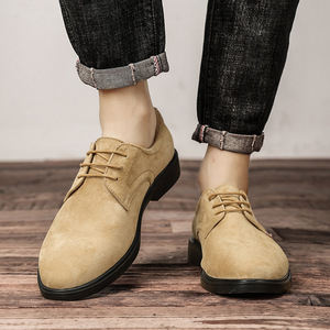 Chaussures pour hommes en cuir véritable de style italien, fabriquées à la main, à lacets, légères, imperméables, respirantes et antidérapantes, fournies directement par l'usine. - Product Image 6