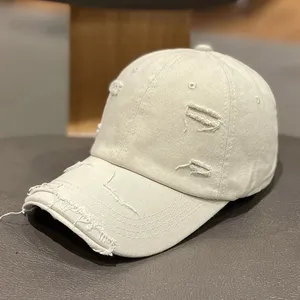 Gorra de béisbol desgastada lisa original de 6 paneles recién llegada de fábrica - Product Image 5