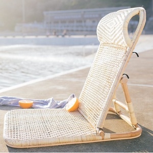 Silla reclinable de ratán natural para exteriores, <span class=keywords><strong>tumbona</strong></span> de playa, <span class=keywords><strong>plegable</strong></span>, de playa - Product Image 5