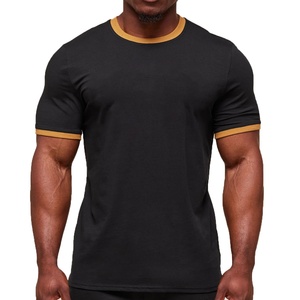 Camiseta Deportiva para Hombre al por Mayor, Camiseta de Algodón Puro con Combinación de Colores, Informal, Holgada y Cómoda - Product Image 2