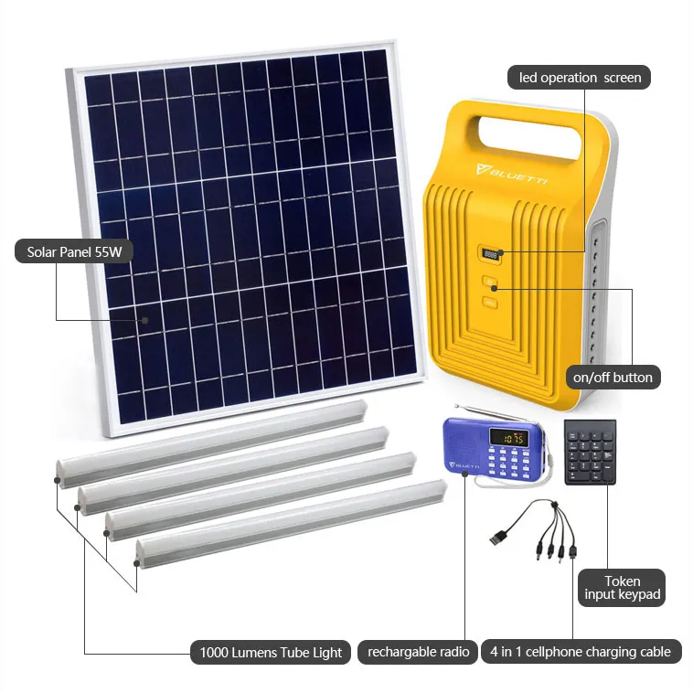 Asy Instalation Portable enerit FF RID yybrid Solar Anel ower nergy yystem ortable enerolar