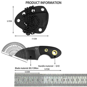 Mini Pocket Knife Full Handle <b>Multi</b>-Functional <b>Camping</b> Utility Knife Portable Outdoor EDC Survival <b>Tool</b> DIY OEM G10 Fiber Handle - Product Image 6