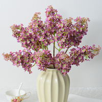 Bouquet de lilas artificiel dégradé, fleurs artificielles en plastique souple 3D réalistes au toucher, hortensias pour décoration de mariage, vente en gros pour extérieur