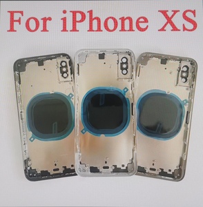 Per <span class=keywords><strong>iPhone</strong></span> X XS Max <span class=keywords><strong>8</strong></span> <span class=keywords><strong>Plus</strong></span> coperchio alloggiamento batteria porta posteriore telaio centrale pulsante laterale + scheda SIM vetro posteriore - Product Image 4