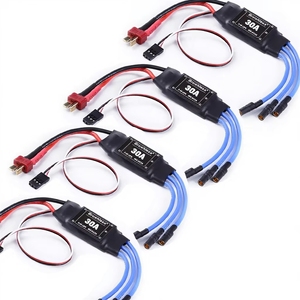 Contrôleur de vitesse de moteur sans balais XXD 30A 2-4S ESC BEC en métal pour hélicoptère RC T-rex 450 V2, mini quadricoptère, drone - Product Image 2