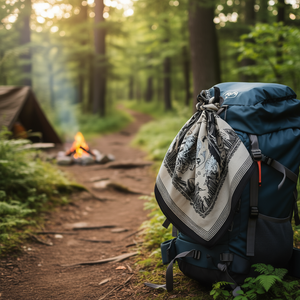 Foulard triangolare multifunzionale FulareS 60x135 cm in poliestere e cotone stampato per uso esterno, tutte le stagioni, unisex - Product Image 3