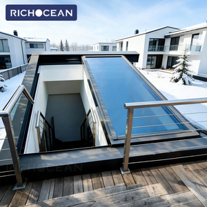Fenêtre de toit électrique en aluminium de style américain RICHOCEAN, double vitrage Low-E, pour évacuation des sous-sols et extérieur - Product Image 1