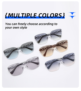 Kính thông minh Unisex Mới UV Thông minh Kính râm đổi màu thoải mái Khung kim loại nhẹ màu cam Trắng trong suốt UV400 - Product Image 6