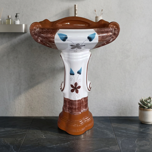 Lavabo de Pedestal Cuadrado de Granito Ecológico de Lujo Moderno para Uso Hospitalario - Product Image 5