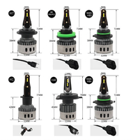 F10 1860 Csp H7 H4 H11 9005 9006 48W Systèmes d'éclairage automatique 12000 Lumen Phare de voiture Led Ampoule frontale