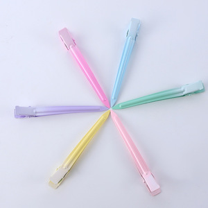 Colorful Seamless Hair <b>Clips</b> 10 Cm Metal Duckbill <b>Clips</b> For Daily Use Unisex Hair Accessories - Product Image 2