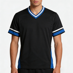 Camiseta de Fútbol Personalizada para Hombre, Diseño de Bloques de Color, Ropa Deportiva Transpirable para Entrenamiento, Impresión de Logotipo OEM ODM, para Correr - Product Image 3
