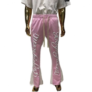 Pantalon de survêtement ample unisexe personnalisé en tissu éponge de coton avec cordon de serrage et impression en relief, idéal pour l'extérieur - Product Image 5