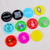 Pièce de monnaie chinoise colorée pièces de jeu colorées jetons de poker bon marché pièce personnalisée pour jeu de société d'arcade jeton en plastique vierge
