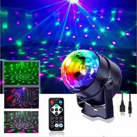 Proyector de Bola Mágica de Cristal LED RGB con Control Remoto, Regulable, IP65, Luz de Efecto para Discoteca, Halloween, Decoración del Hogar, KTV y Fiestas
