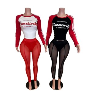 Sportivo <span class=keywords><strong>2</strong></span> set due pezzi Sexy da donna a maniche lunghe e maglia Legging abiti nuovi <span class=keywords><strong>2</strong></span> pz abbigliamento <span class=keywords><strong>2</strong></span> pz - Product Image 6