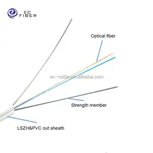 Wanbao Fth G657a Lszh Fiber Optische Kabel Drum 2 Core Drop Draad Kabel In Telecommunicatie