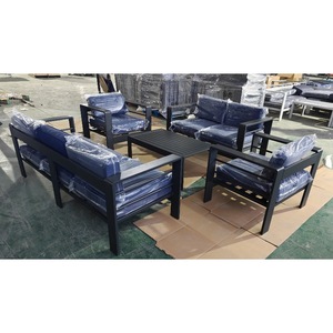 طقم كنب خارجي حديث من الألومنيوم الأكثر مبيعًا للمطاعم والفلل والحدائق وكراسي الطعام المصنوعة من حبال النسيج للمساحات الخارجية - Product Image 6