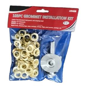 Kit de ojales de hierro con prensa manual, accesorios para hacer ojales para zapatos, <span class=keywords><strong>ropa</strong></span>, artesanías, bolso, cortina, tienda, 103 pulgadas, 12mm, 1/2 Uds. - Product Image 1