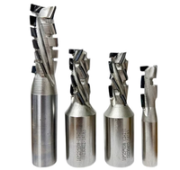Fresa de diamante espiral para madera con vástago PCD para máquinas CNC, brocas de fresado Z=2+2