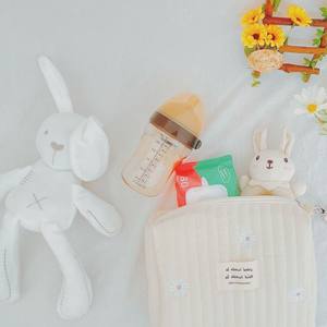 Nouvelle sacoche à <span class=keywords><strong>langer</strong></span> portable pour poussette, brodée ours mignon, avec fermeture éclair, idéale pour le printemps et les voyages - Product Image 5