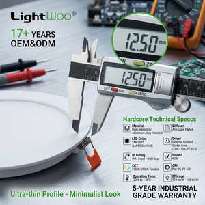 <span class=keywords><strong>Plafonnier</strong></span> <span class=keywords><strong>LED</strong></span> rétroéclairé encastré sans scintillement pour bureau et espace de travail, avec panneau de commande intelligent intégré - Product Image 2