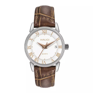 Livraison directe HALEI nouvelle montre à quartz originale pour femme avec bracelet en cuir, étanche 3BAR, mouvement japonais, vente en gros - Product Image 5