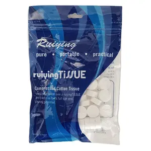 Serviette Magique Compressée en Rayonne Biodégradable à Séchage Rapide et Absorbante, Jetable, Non Tissée, Technique Blister, Sans Alcool - Product Image 1