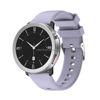 Reloj Inteligente E200 con Forma Redonda, de Aleación de Zinc Morado, Pantalla LCD Grande de 1.85 Pulgadas, Reloj Inteligente Android para Mujeres, Señoras y Niñas