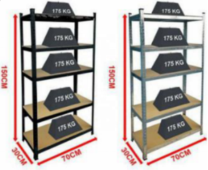 נייתלנד פינת ללא דופי מתכת מחסן מדף 5 רמת מנוקד זווית מחסן אחסון מתלה חדש חומר פלדה - Product Image 1