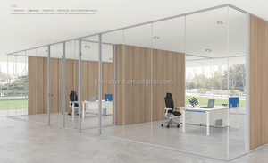 Marco de aluminio de alta calidad para oficina ejecutiva, divisor de pared de vidrio de alta calidad, a prueba de sonido - Product Image 2