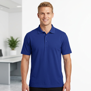 Wholesale 100% Cotton Knitted Short Sleeve for Shirts Custom Embroidery Heat-Transfer Printing 220g <b>Golf</b> for T-shirts for Men - Product Image 4