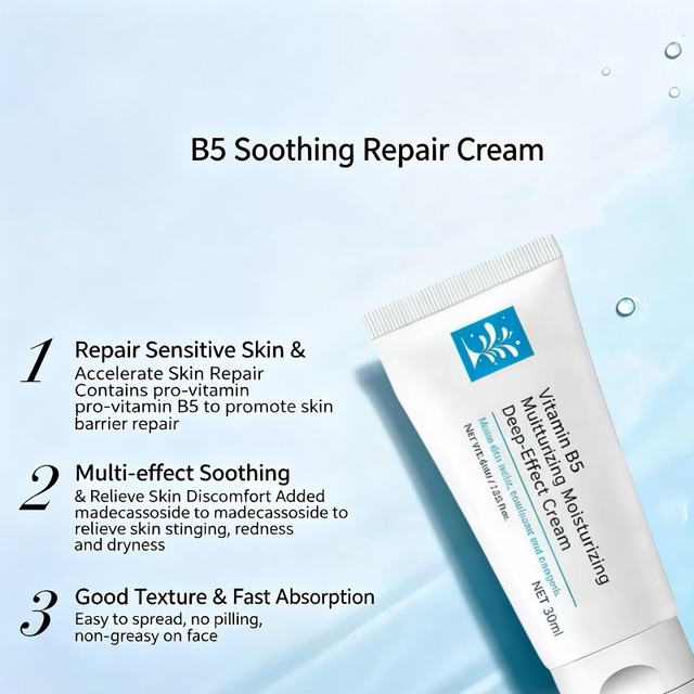 Panthenol B5 Soothing Repair Cream - Hyaluronic Acid + Ceramide, Barrier Protecting & Nourishing for All Skin Types