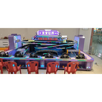 Machine de jeu d'arcade interactive de course pour 6 joueurs, équipement de divertissement intelligent à monnayeur pour parcs d'attractions et centres commerciaux