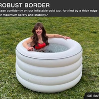 Baignoire de glace gonflable de luxe en PVC 0,3 mm, portable et pliable, pour athlètes, utilisation extérieure, personnalisable