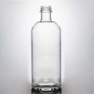 Grosir botol minuman keras kaca 500ml 700ml 750ml Absolute Vodka Rum Tequila botol dengan gabus