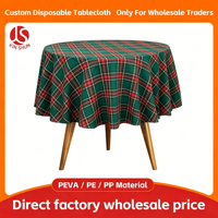 Nappe jetable moderne en PEVA plastique solide, imperméable, résistante à l'huile, écologique, vente en gros, pour pique-nique, barbecue, traiteur, fête
