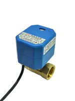 Mini vanne à boisseau sphérique motorisée en laiton, actionneur électrique 2 voies DC12V 24V AC220V 1/2" 3/4" 1" pour eau, gaz, huile, CVC, OEM ISO9001 CE