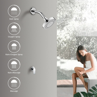 Usine Hot-vente confortable 12CM pommeau de douche mural réglable rond en plastique pluie salle de bain pommes de douche