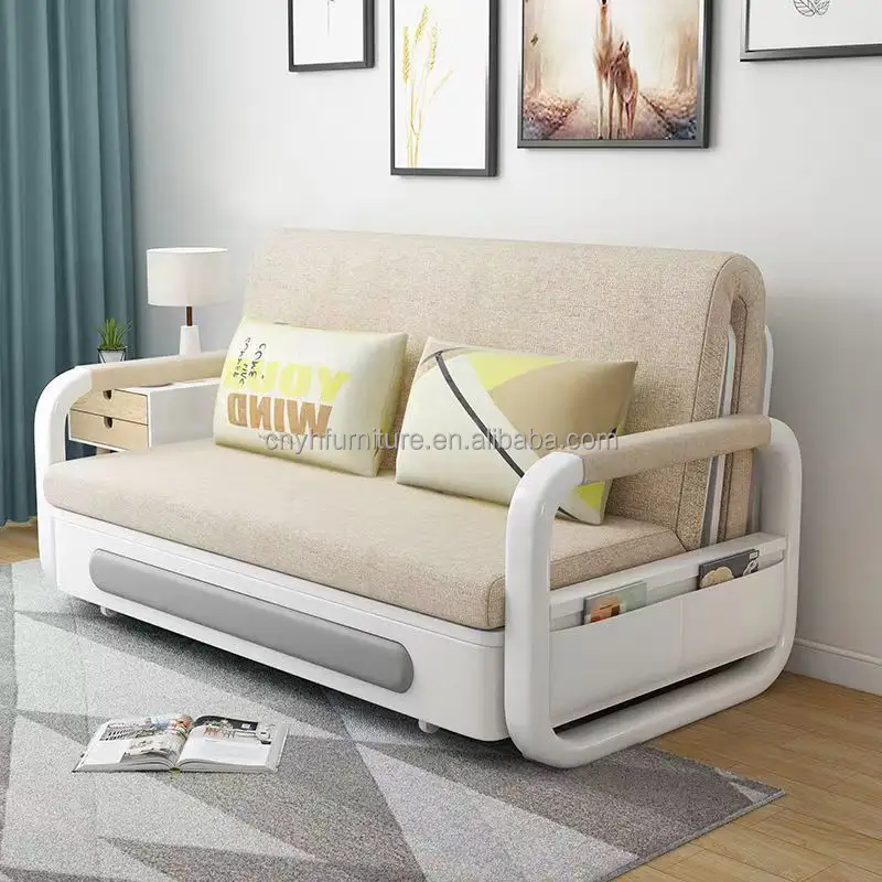 Sofa elektrik multifungsi, tempat tidur dan furnitur penggunaan di rumah ukuran queen dengan penyimpanan