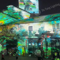 Proyección Holográfica 3D de Gran Escala en Paredes con Proyector de Mapeo para Exteriores de 30000 Lúmenes