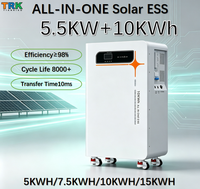 Système Solaire Tout-en-Un 5,5 kW 10 kWh, Efficacité 98%, 8000 Cycles, Temps de Transfert 10 ms, 5 kWh 15 kWh